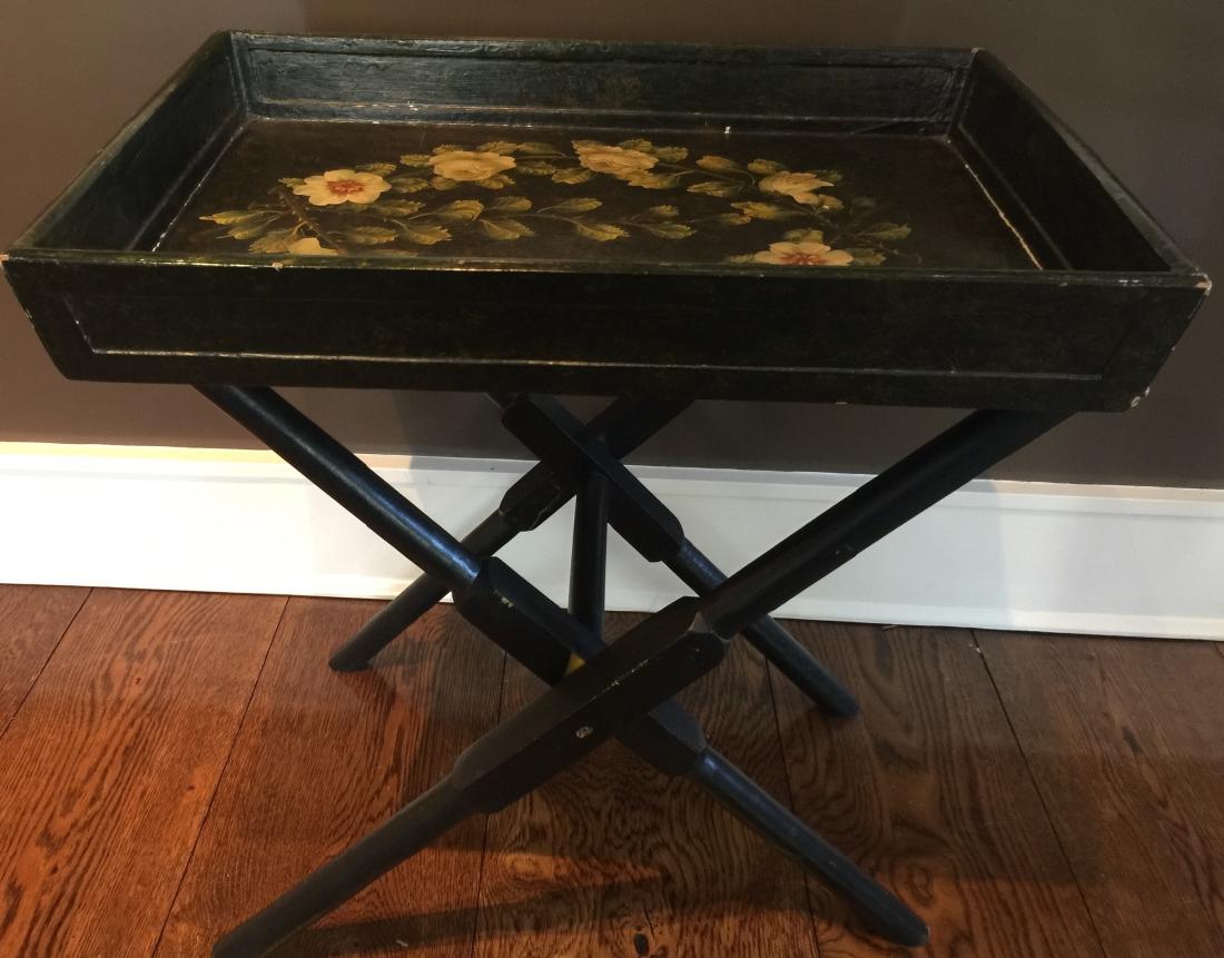 Portable Table - Folding Stand w Serving Tray (1 of 3)