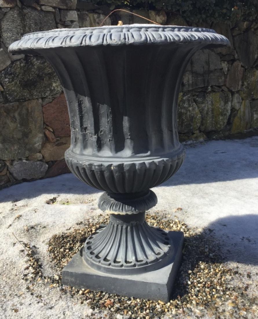 Large Neo Classical Style Cast Iron Garden Urn (1 of 4)