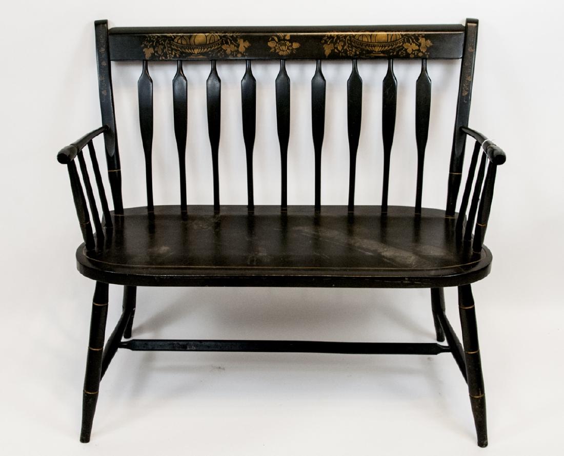 Vintage Black Hitchcock Bench