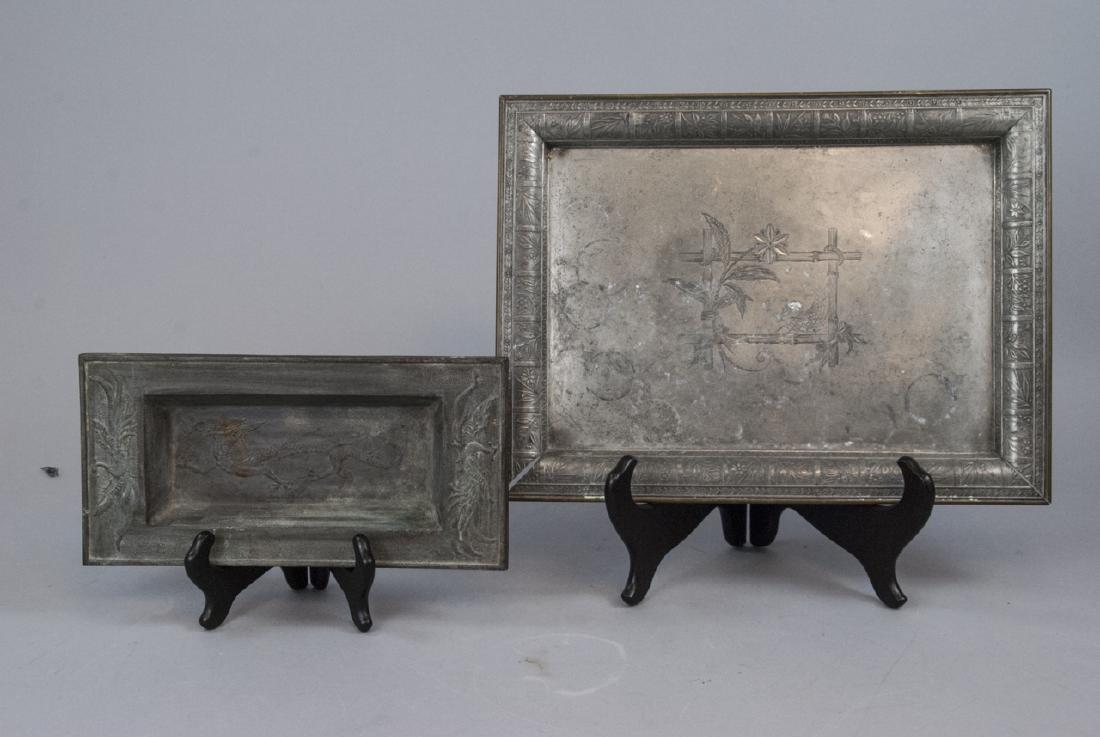 Pair Of Asian Style Metal Trays (1 of 8)