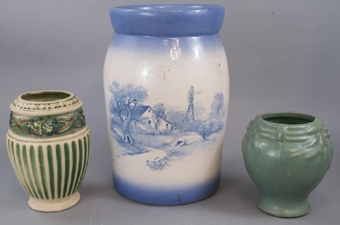 Three Antique / Vintage Art Pottery Vases (1 of 6)