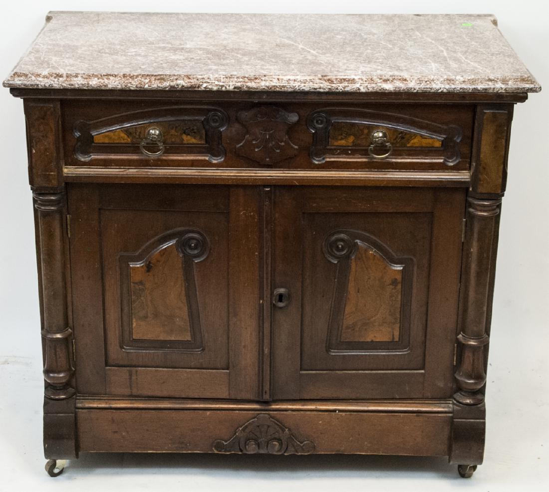 19th Century Victorian Marble Topped Side Table (1 of 6)