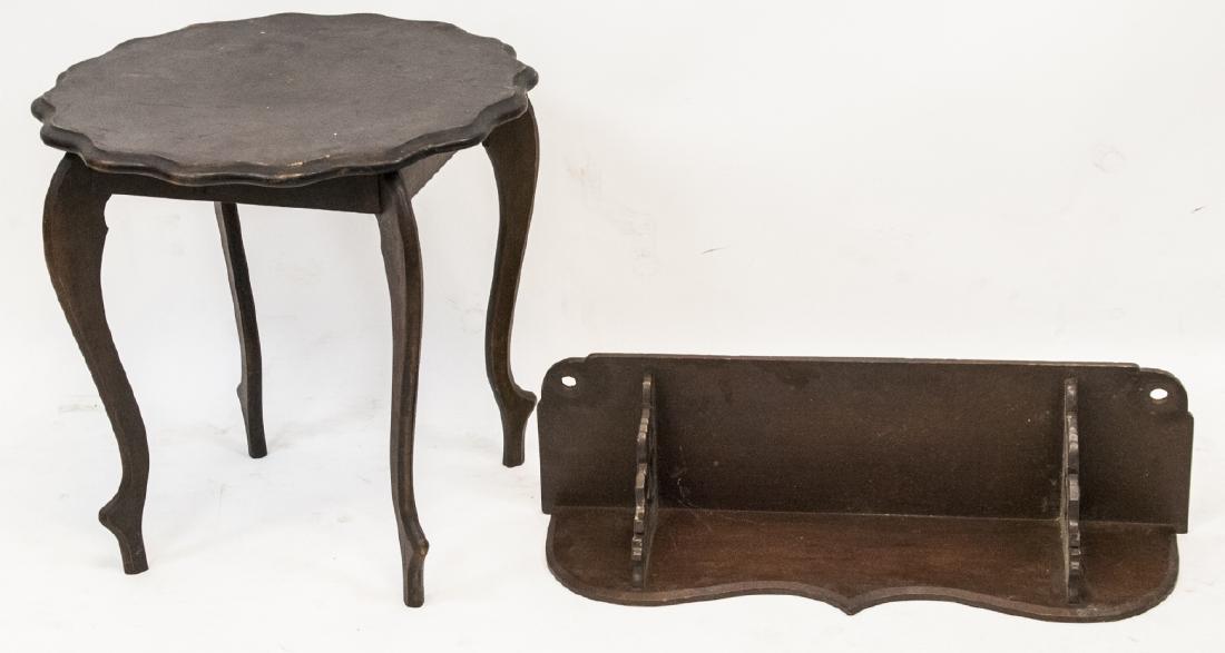 Assorted Lot Of Vintage Side Table & Shelf (1 of 5)