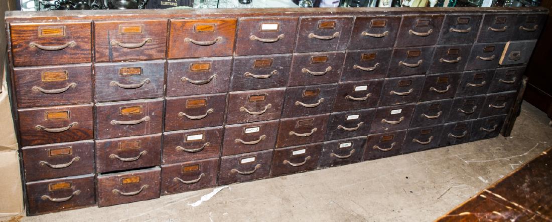 Antique Handmade 19th Century Oak Cubby Drawers (1 of 5)