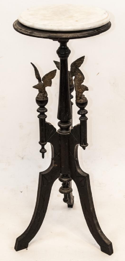 19th Century American Victorian Pedestal W/ Marble (1 of 7)