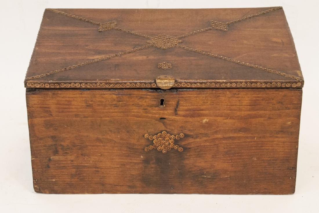 Antique Folk Art Wood Ballot Box / Storage Chest (1 of 5)