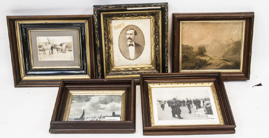 5 Antique 19th C Eastlake Carved Walnut Frames (1 of 10)