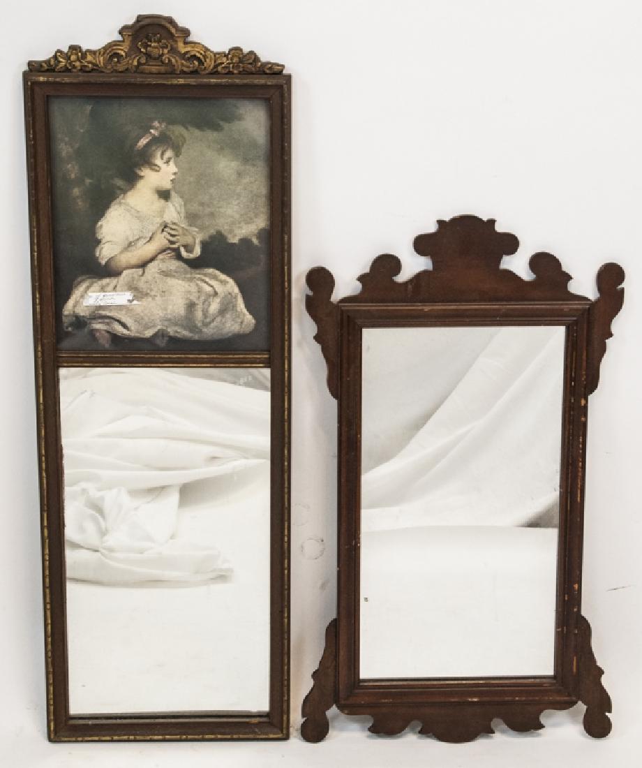 Queen Anne Style and Wood Gesso Trumeau Mirrors (1 of 5)