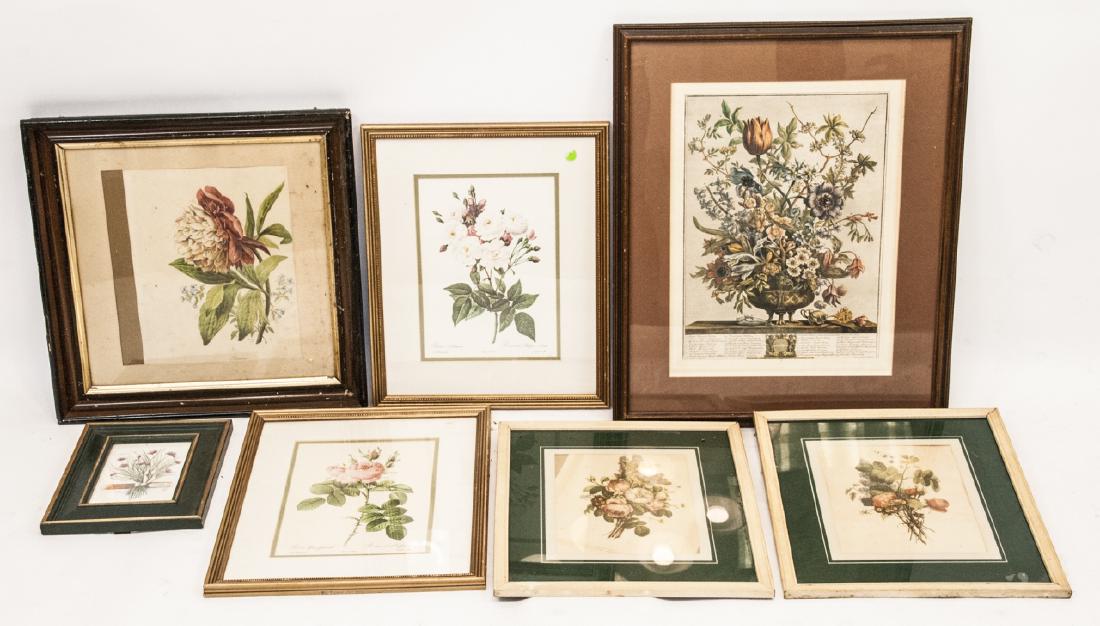7 Flower Themed Framed Vintage Print  Assortment (1 of 12)