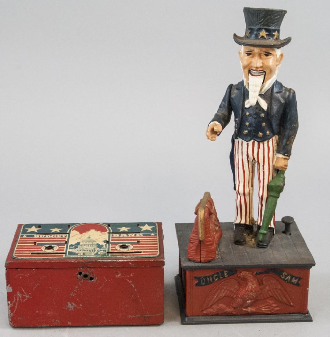 Vintage Uncle Sam Bank and Budget Bank Box (1 of 7)