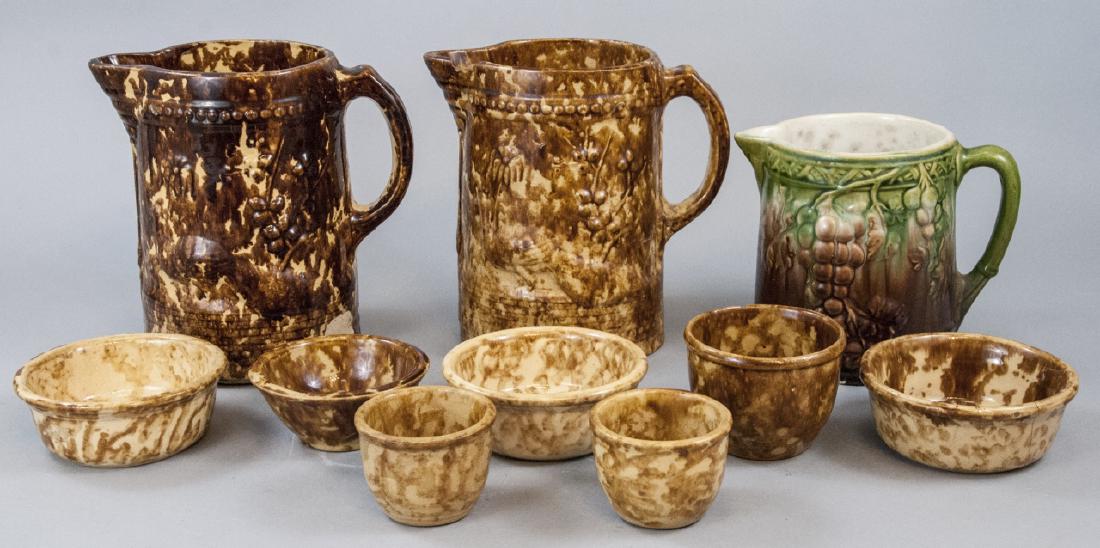 Multiglazed Spongewear and Majolica Molded Scenes (1 of 8)