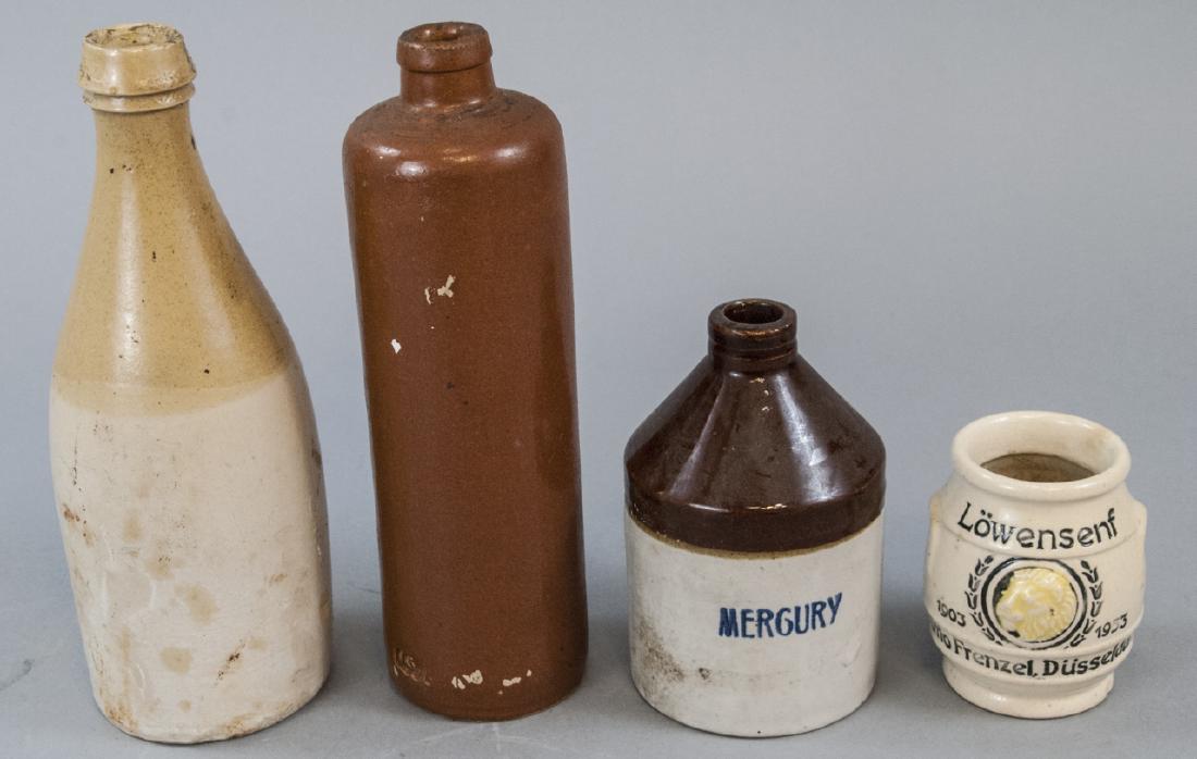 Assorted Lot Of 4 Vintage Mini Stoneware Bottles (1 of 3)
