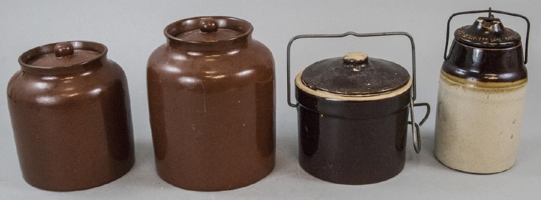 Assorted Lot Of 4 Vintage Stoneware Pottery Items (1 of 4)