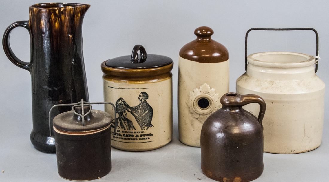Assorted Lot Of Stoneware Bottles & Crocks (1 of 10)