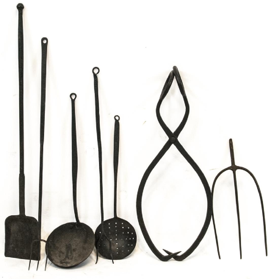 Vintage Wrought and Cast Iron Hearth Tools (1 of 4)
