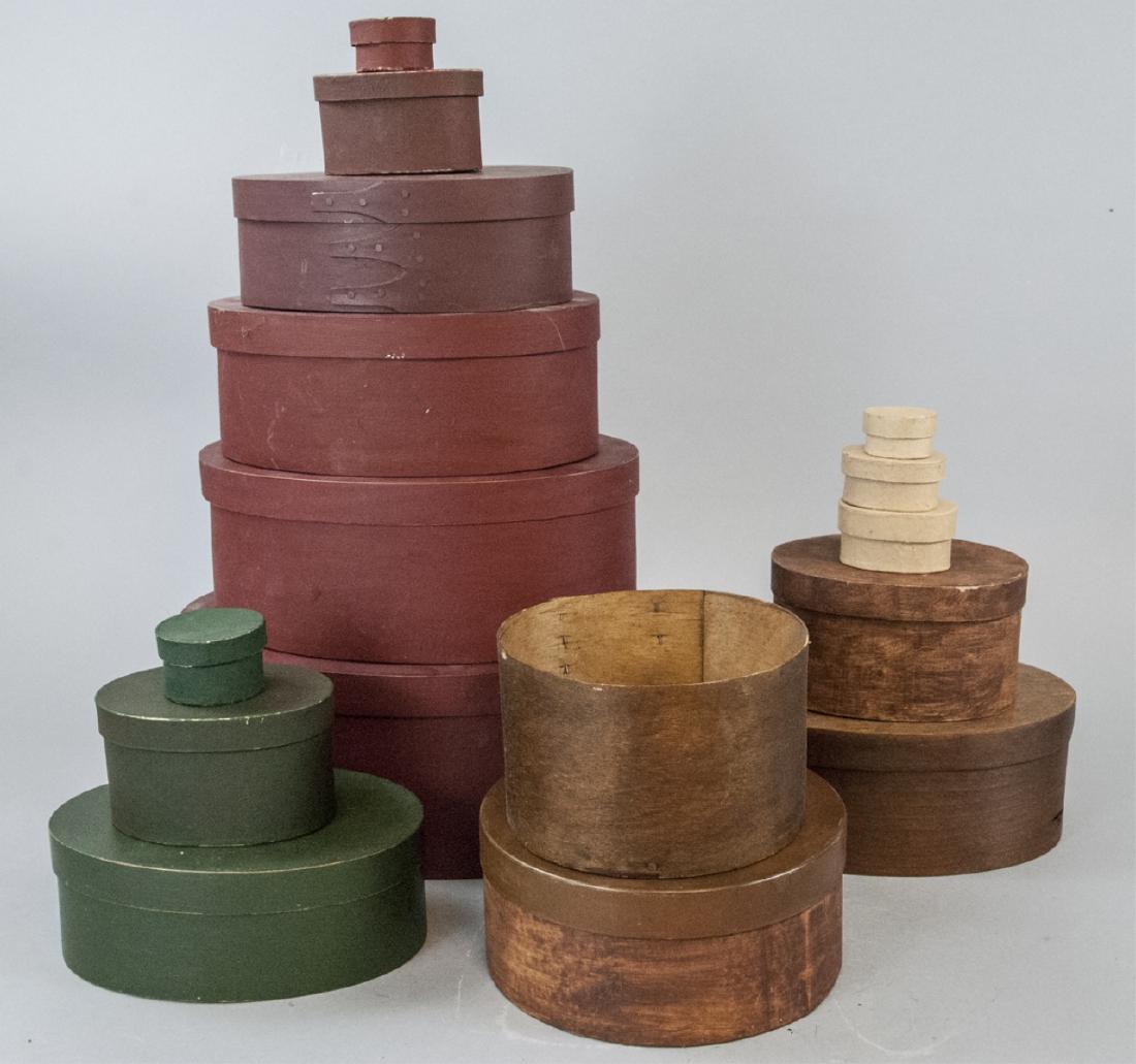 14 Vintage Shaker Style Oval Nesting Boxes (1 of 5)