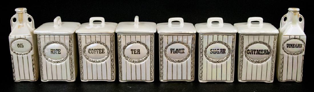 Antique Malta Lusterware Kitchen Canister Set (1 of 7)