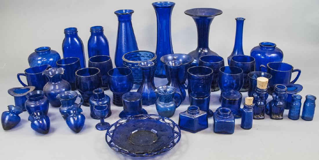 Large Lot Of Assorted Cobalt Blue Glass Items (1 of 8)