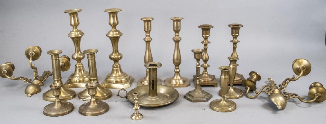Assorted Lot Of Brass Candlestick Holders (1 of 8)