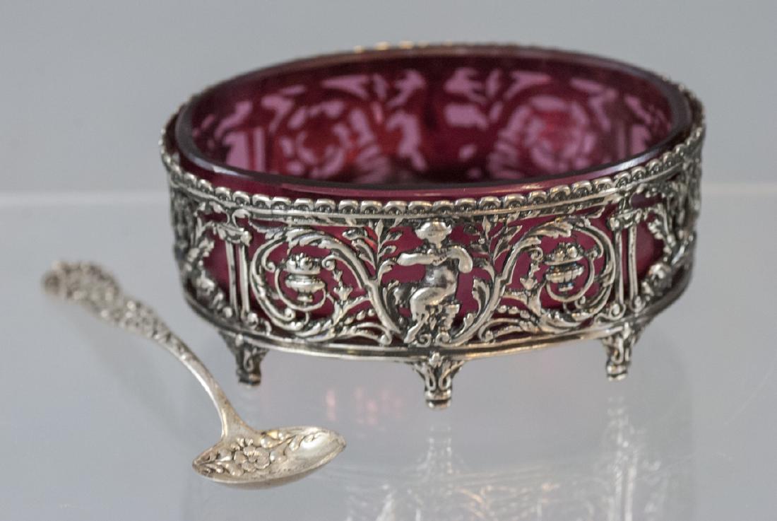 Antique 19th C Gorham Sterling Silver Salt Cellar (1 of 9)