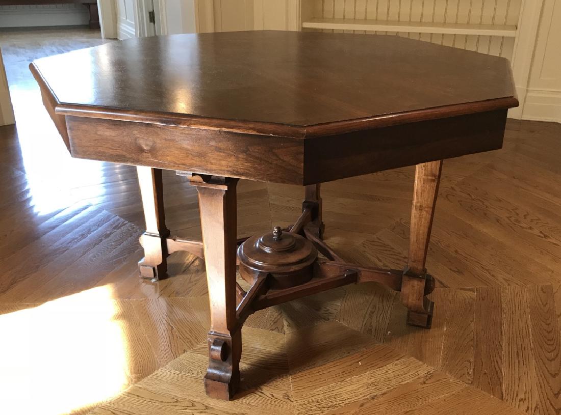 Antique C 1900 Octagonal Mahogany End Table (1 of 5)