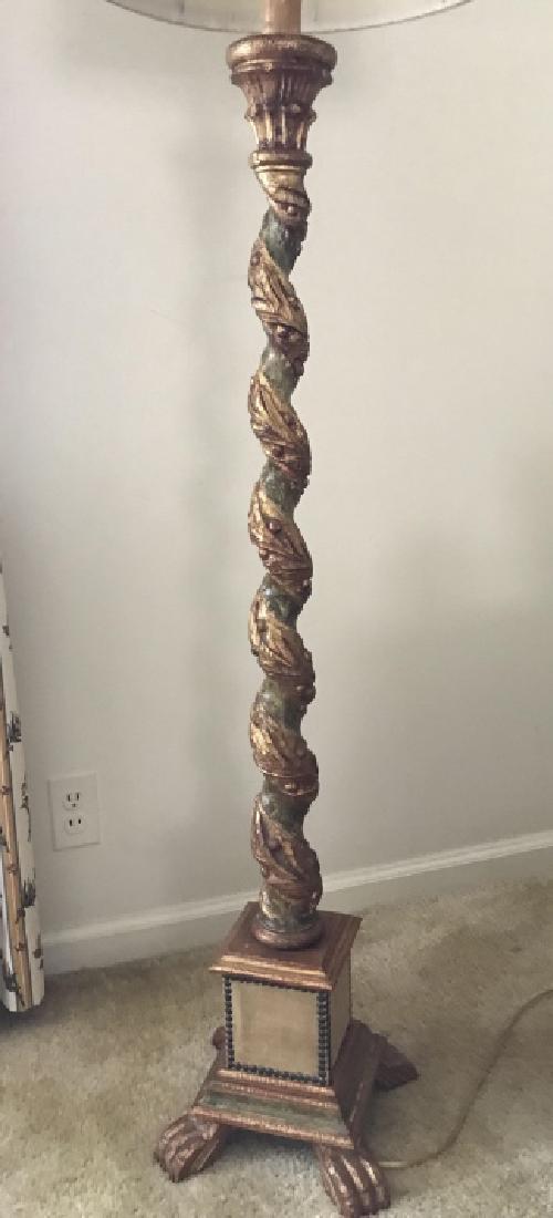 Italian Baroque Style Solomonic Column Floor Lamp (1 of 4)