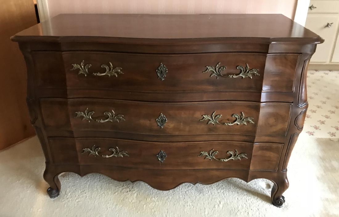John Widdicomb Carved Mahogany Bombe Chest (1 of 5)