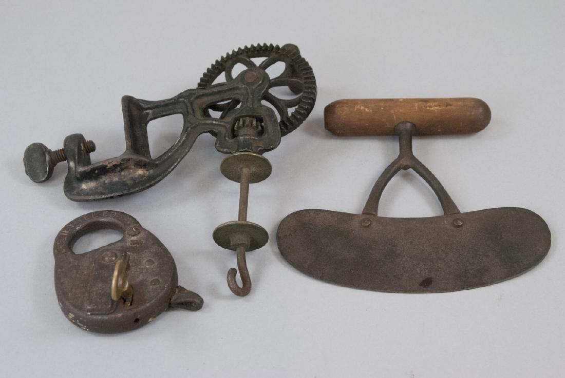 Lot Of Assorted Vintage Metal Tools & Lock/Key (1 of 4)