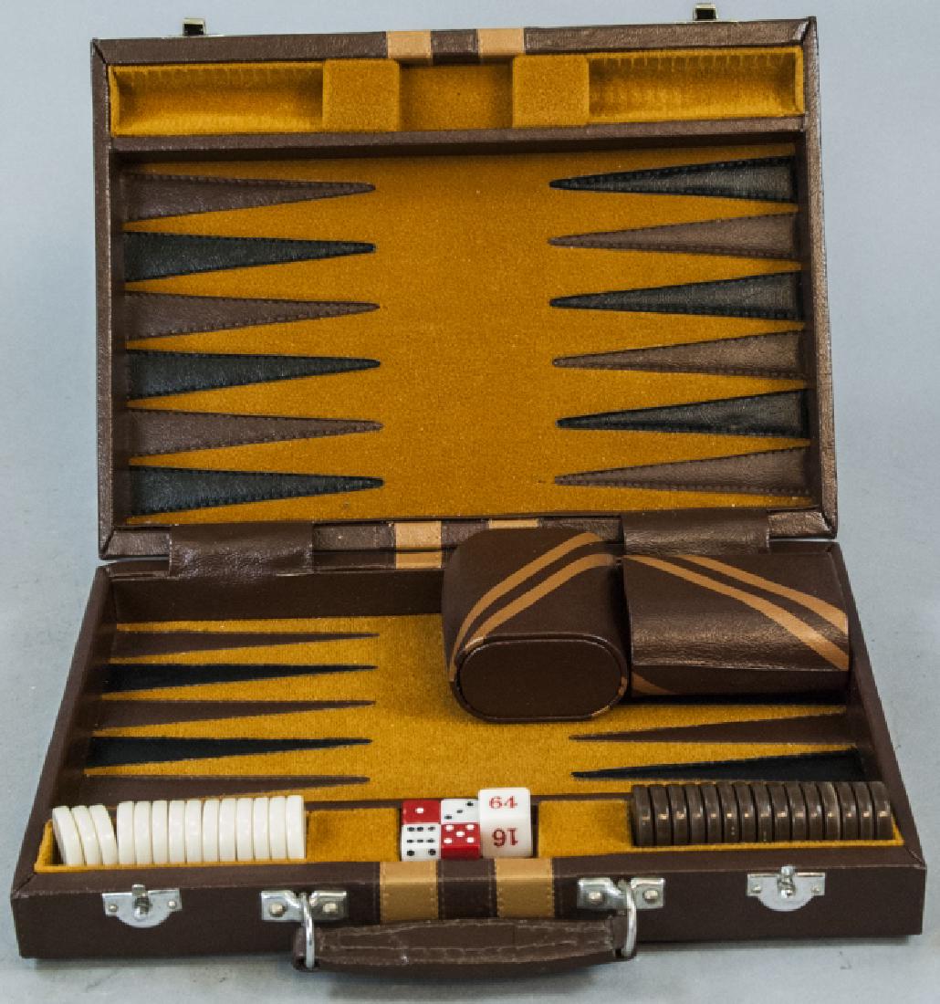 Leather Bound Backgammon Game Case (1 of 7)