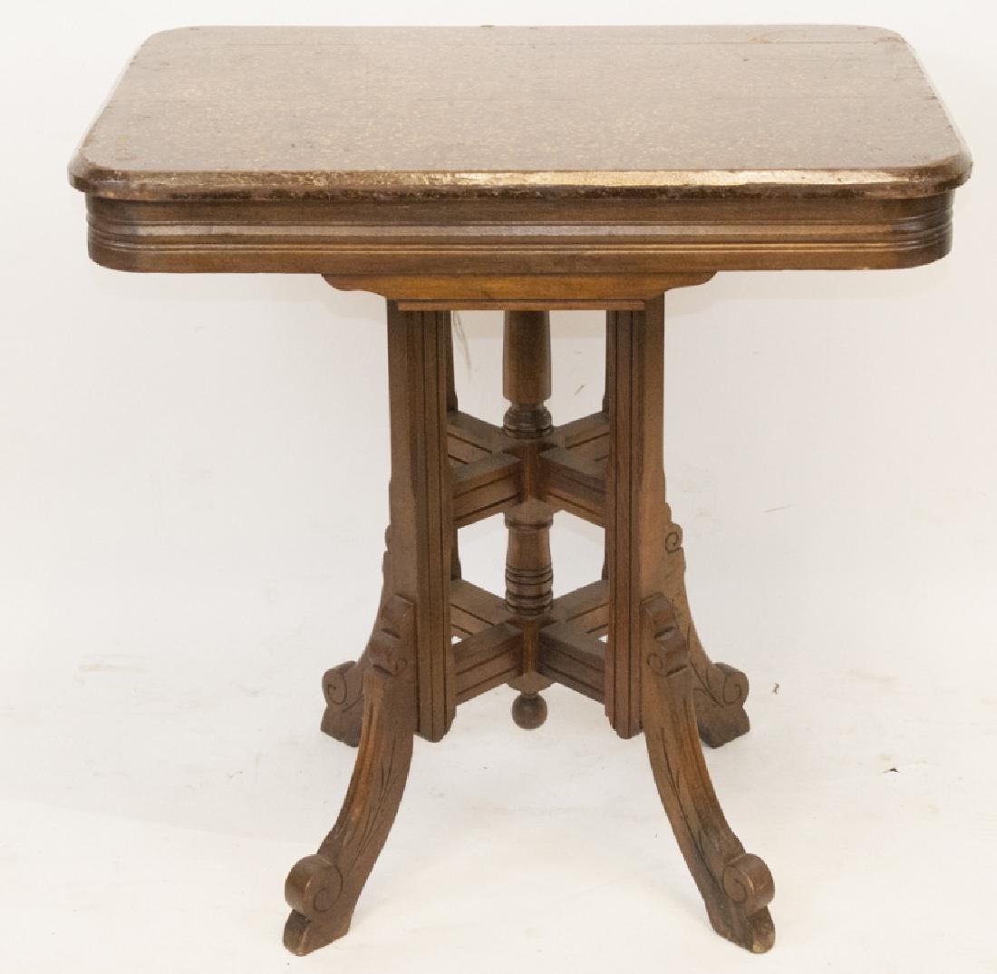 Antique Eastlake Walnut Console Table (1 of 6)
