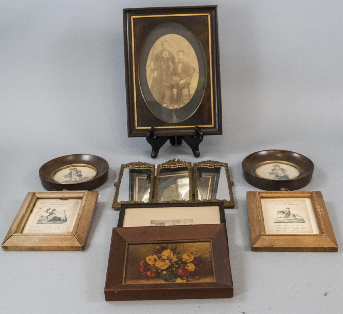 Assorted Lot Of Vintage & Antique Framed Pictures (1 of 5)