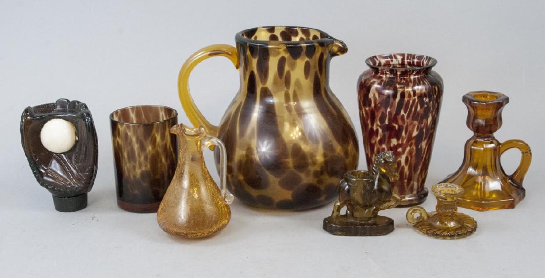 Lot Of Antique & Vintage Amber Glass Items (1 of 6)