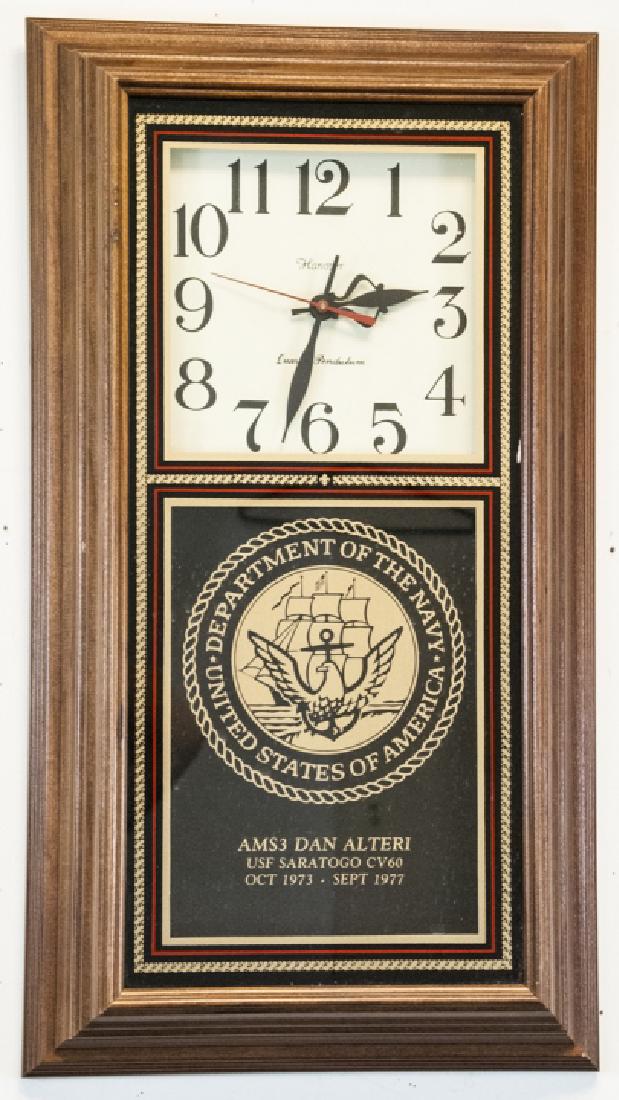 Vintage Hanover Navy Wall Hanging Clock (1 of 4)