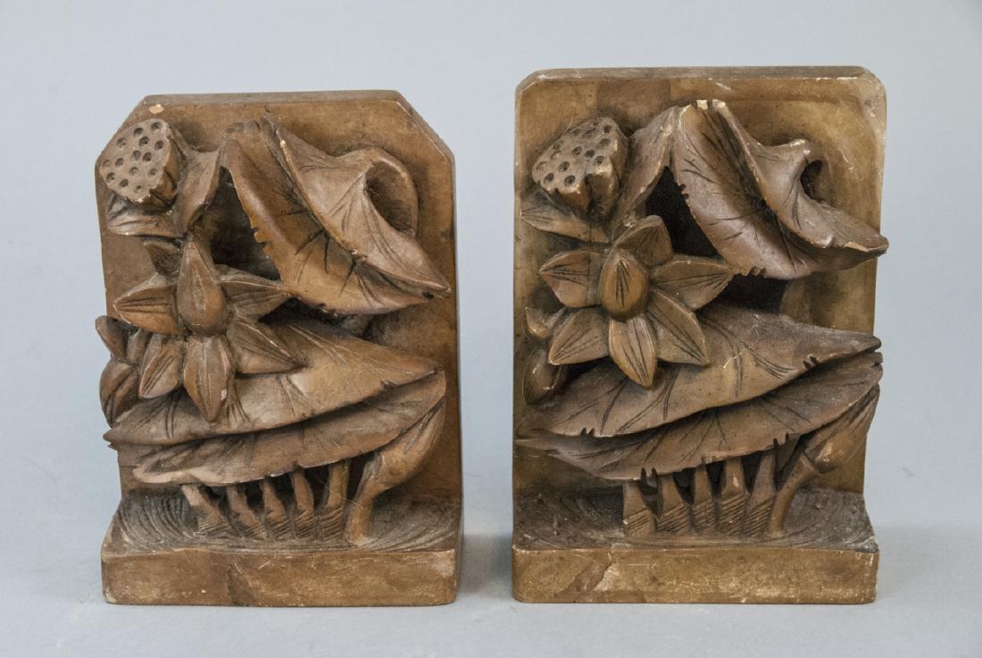 Vintage Chinese Soapstone Bookend Set (1 of 4)