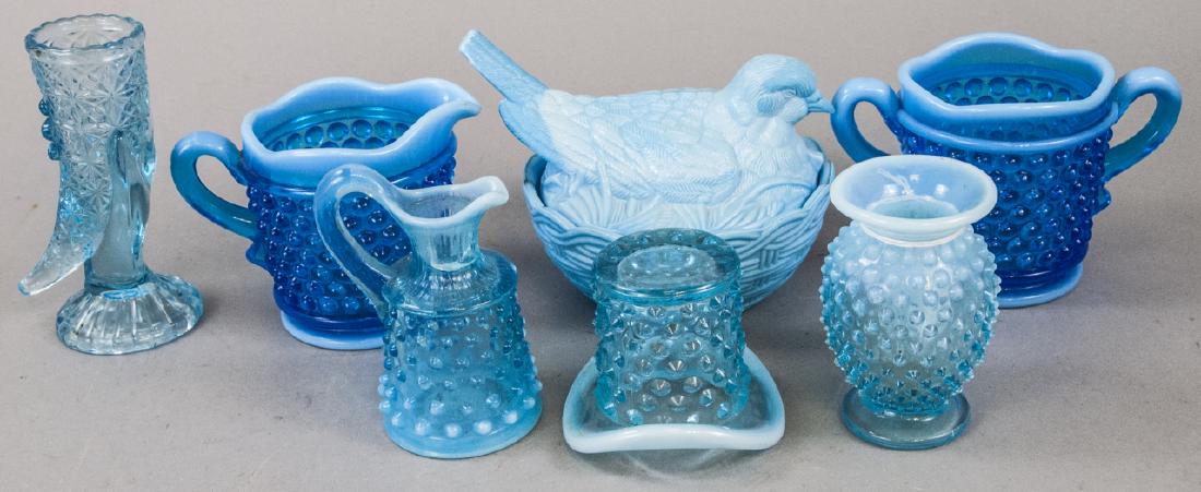 Assorted Lot Of Light Blue Glass Items (1 of 6)
