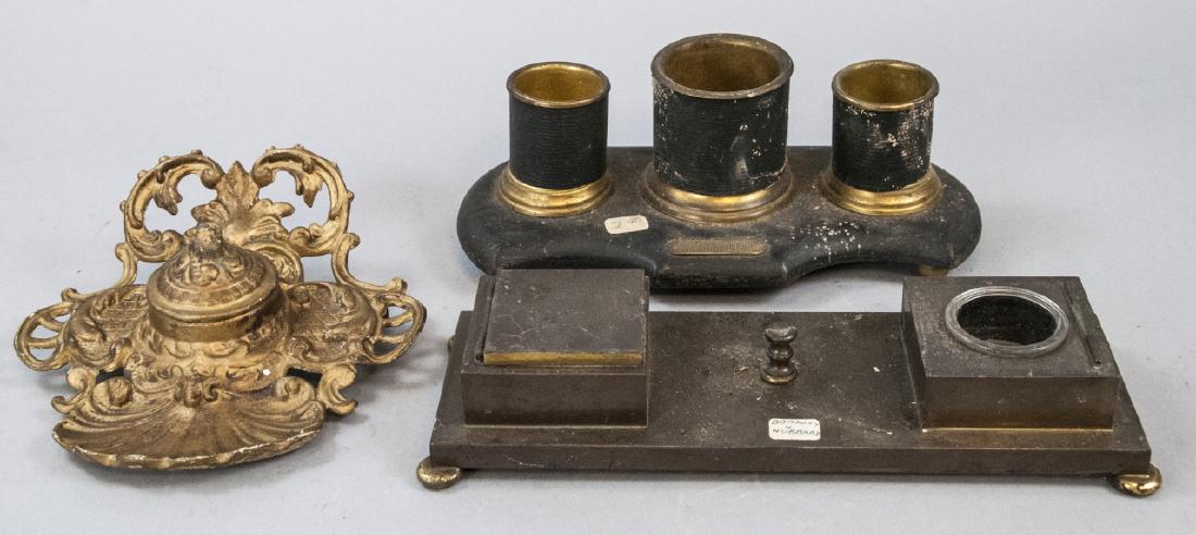 Lot Of Three Vintage & Antique Inkwells (1 of 5)