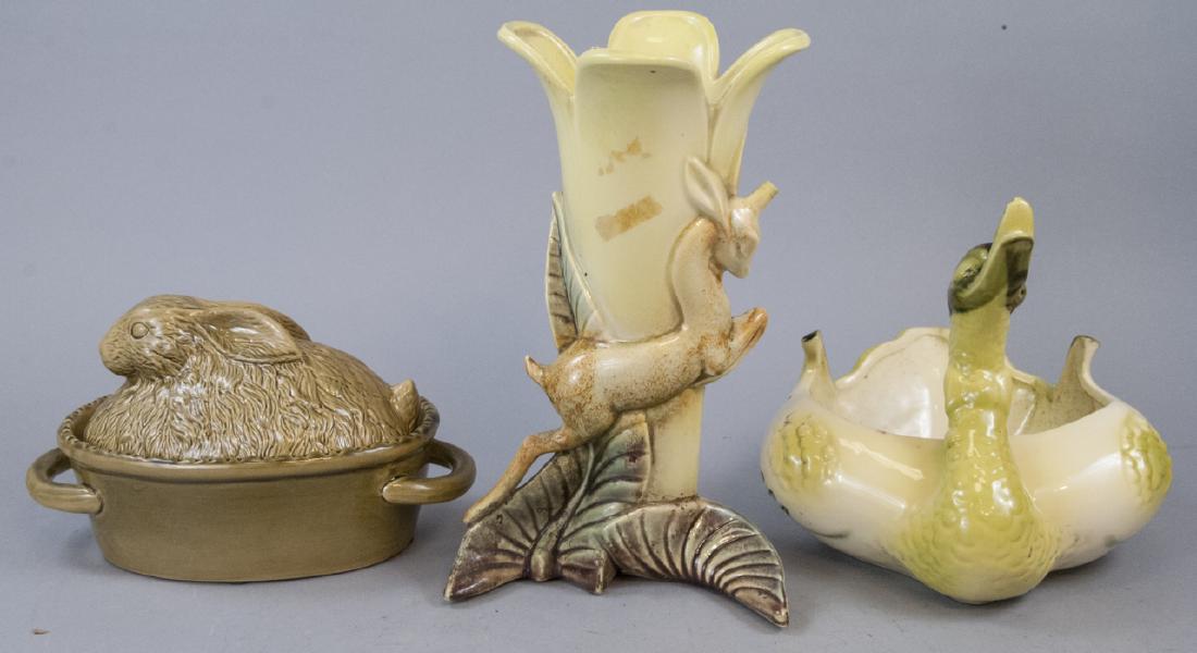 Three Vintage  Animal Themed Art Pottery (1 of 9)