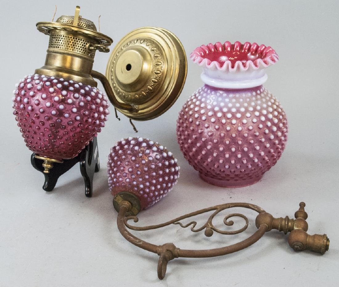 Two Antique Brass Hobnail Wall Sconces (1 of 6)
