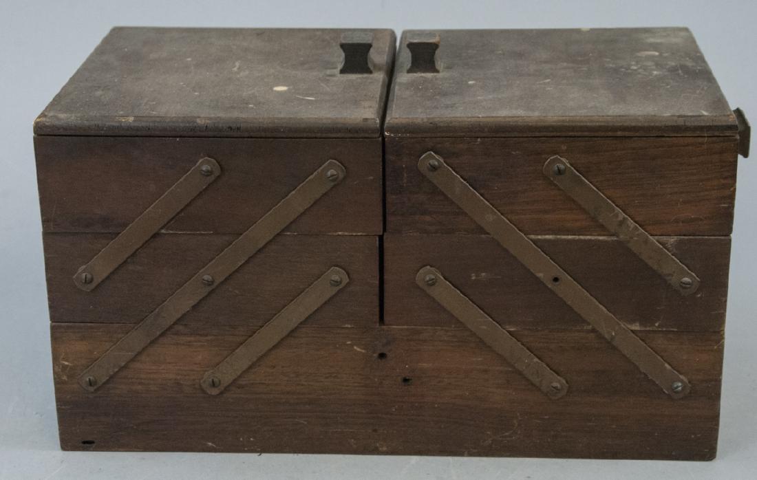 Vintage / Antique Wooden Sewing Kit Box Set (1 of 5)