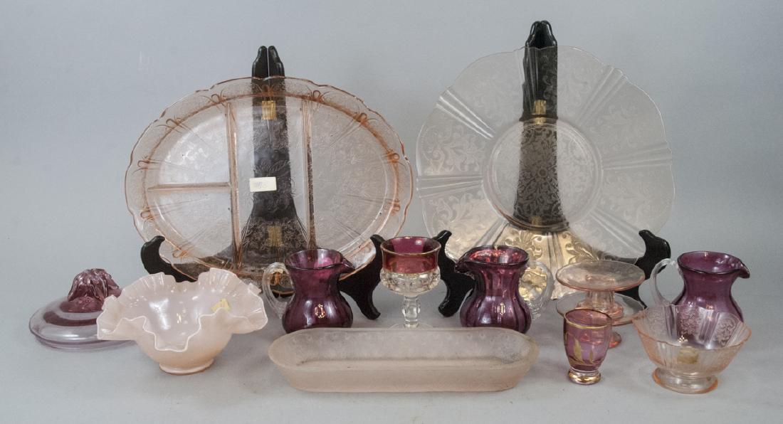 Assorted Lot Of Vintage Pink & Cranberry Glass (1 of 7)