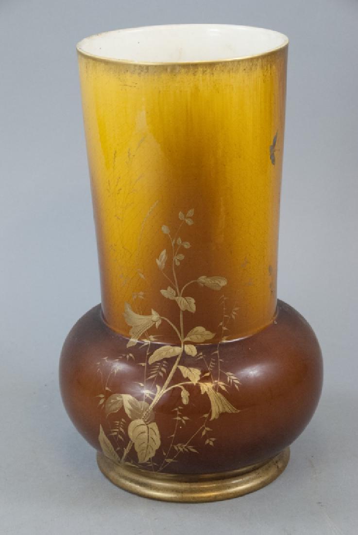 Weller  Art Pottery Style Large Vase  Amber Gold (1 of 6)