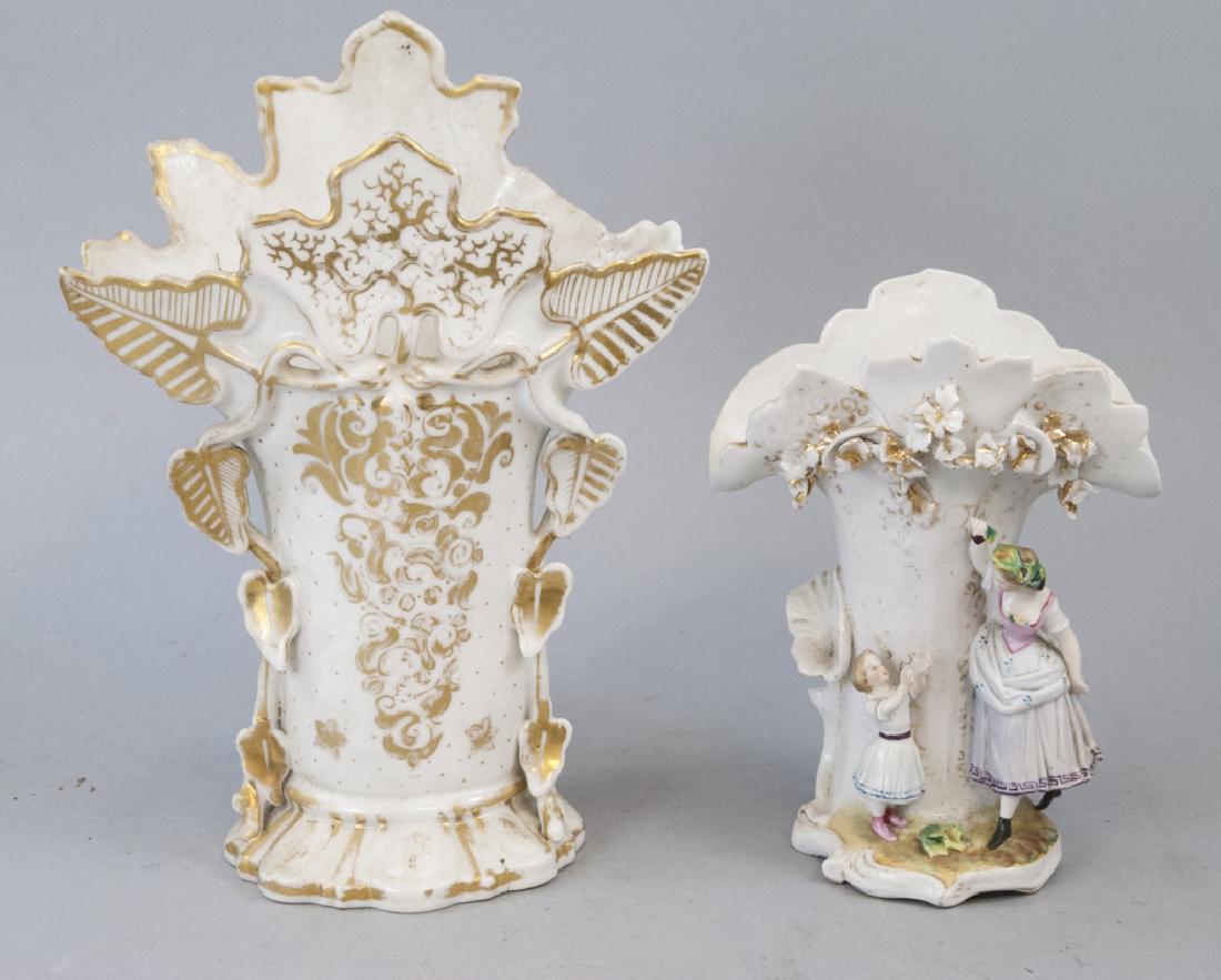 Paris Porcelain Style Vases Figural & Brides Vase (1 of 7)