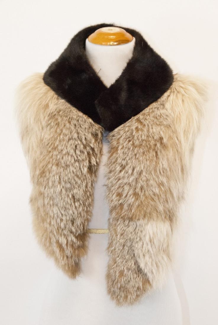 Two Vintage Fur Scarves - Silver Fox & Mink (1 of 11)