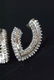 Pair 14k Gold Earrings w Round & Baguette Diamonds - 3