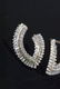 Pair 14k Gold Earrings w Round & Baguette Diamonds - 4