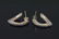 Pair 14k Gold Earrings w Round & Baguette Diamonds - 5