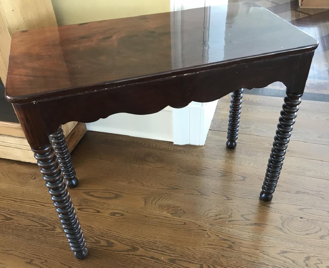 Antique 19th C Carved Spindle Leg Console Table (1 of 4)