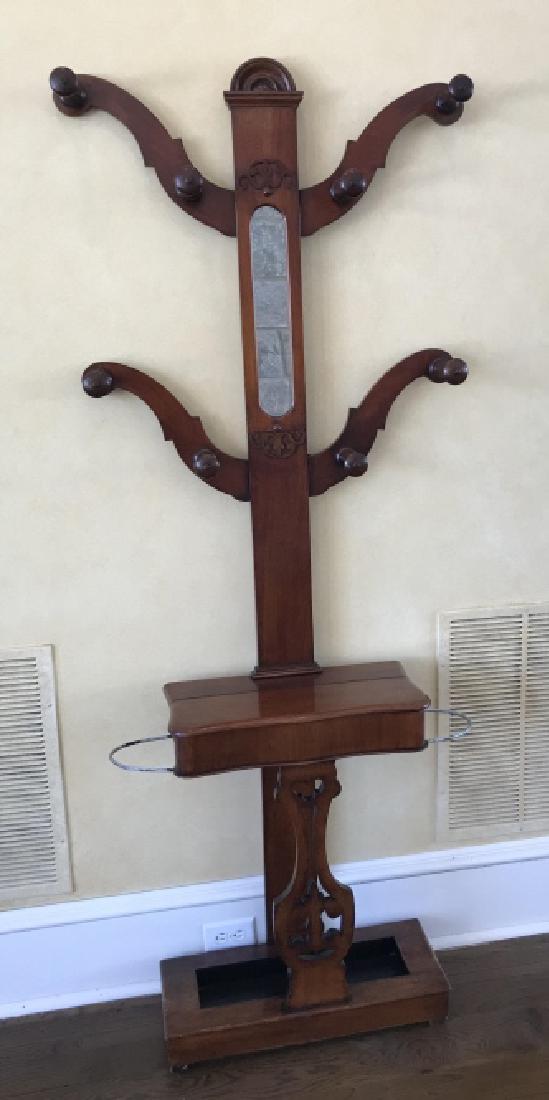 Antique 19th C Victorian Hall Stand / Coat Tree