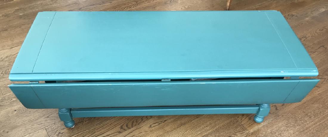 Country American Green Drop Leaf Coffee Table (1 of 5)