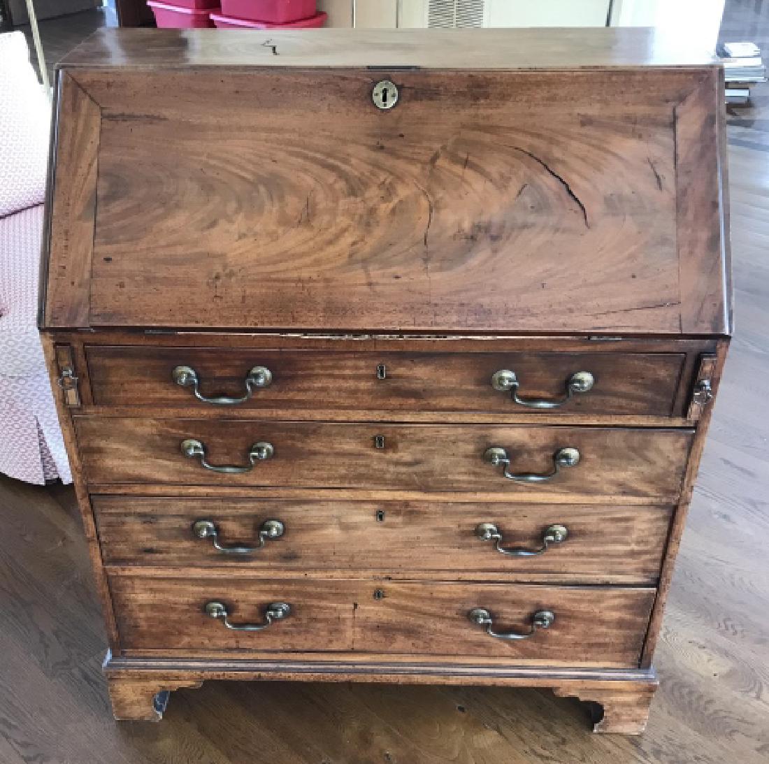 Antique 19th C Slant Front Secretary Desk (1 of 8)